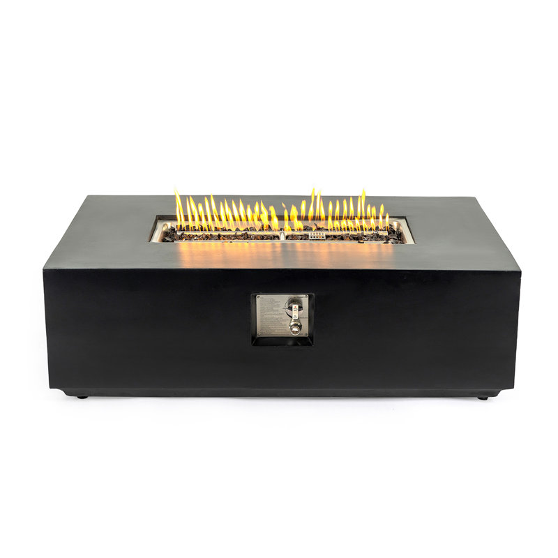 Concrete Propane Gas Fire Pit Table, Charcoal