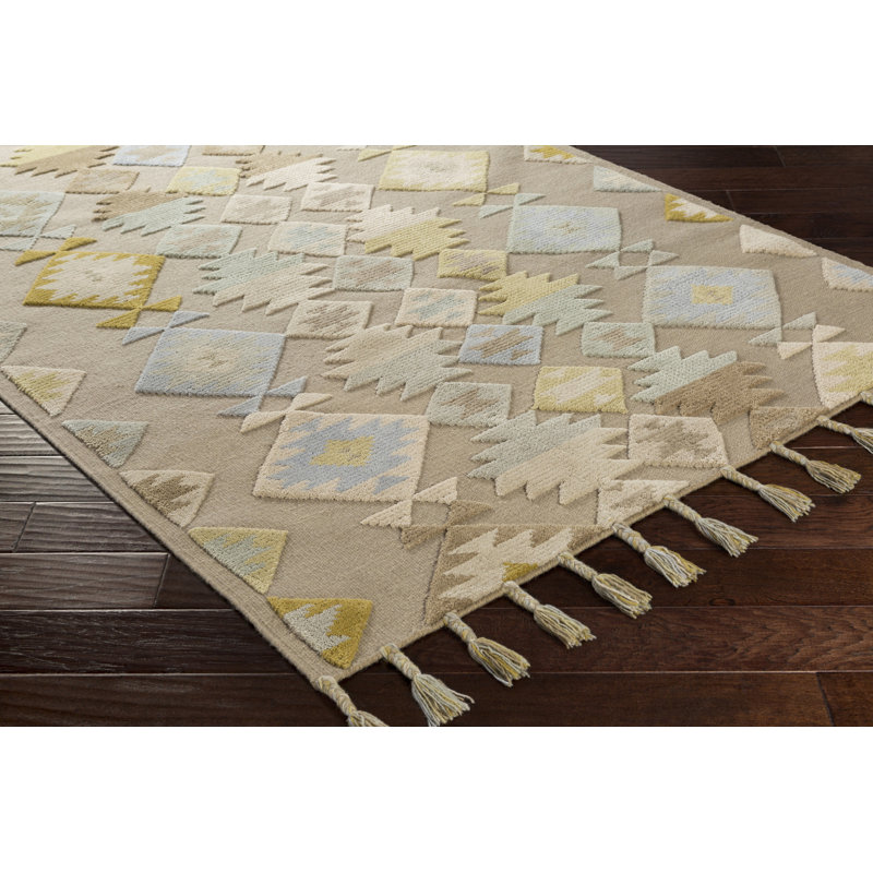 Tapis en laine / coton tissé à la main Brassfield Southwestern, Rectangle 2 pi x 3 pi