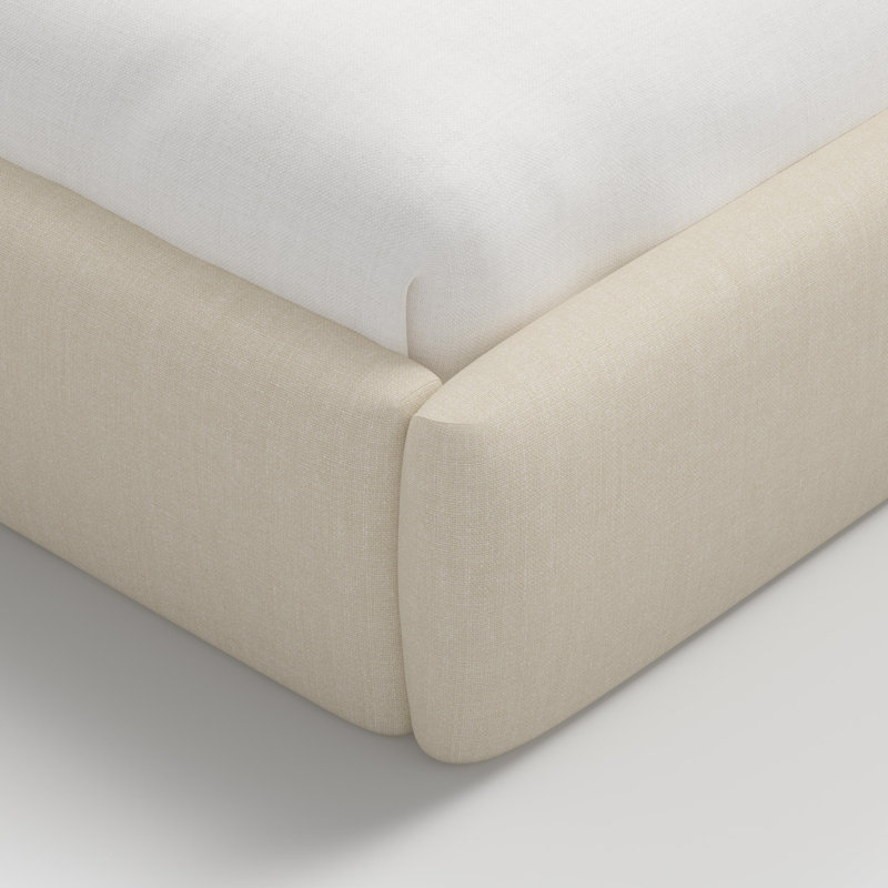 Perigold Upholstered Bed, Cream, Queen