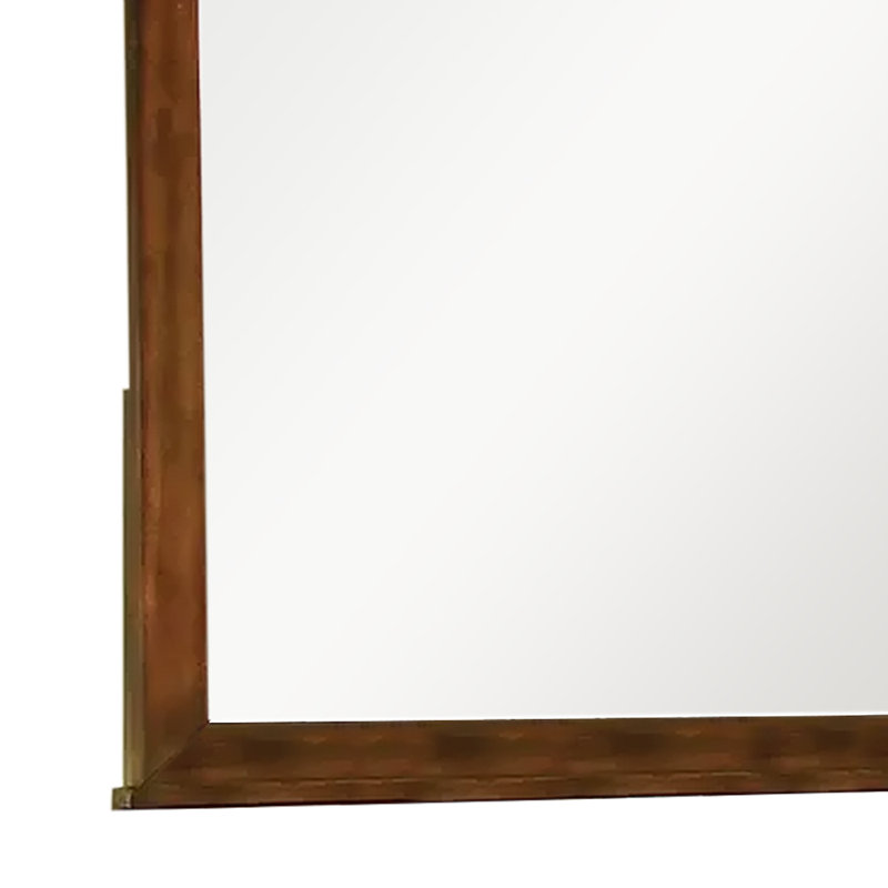 Miroir Leeasia au fini cerisier