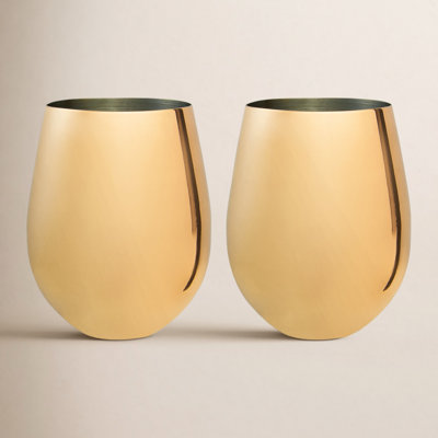 Belmont Stainless Steel Stemless Wine Glass