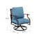 Argirios Metal Patio Swivel Chair with Cushions (Set of 2)
