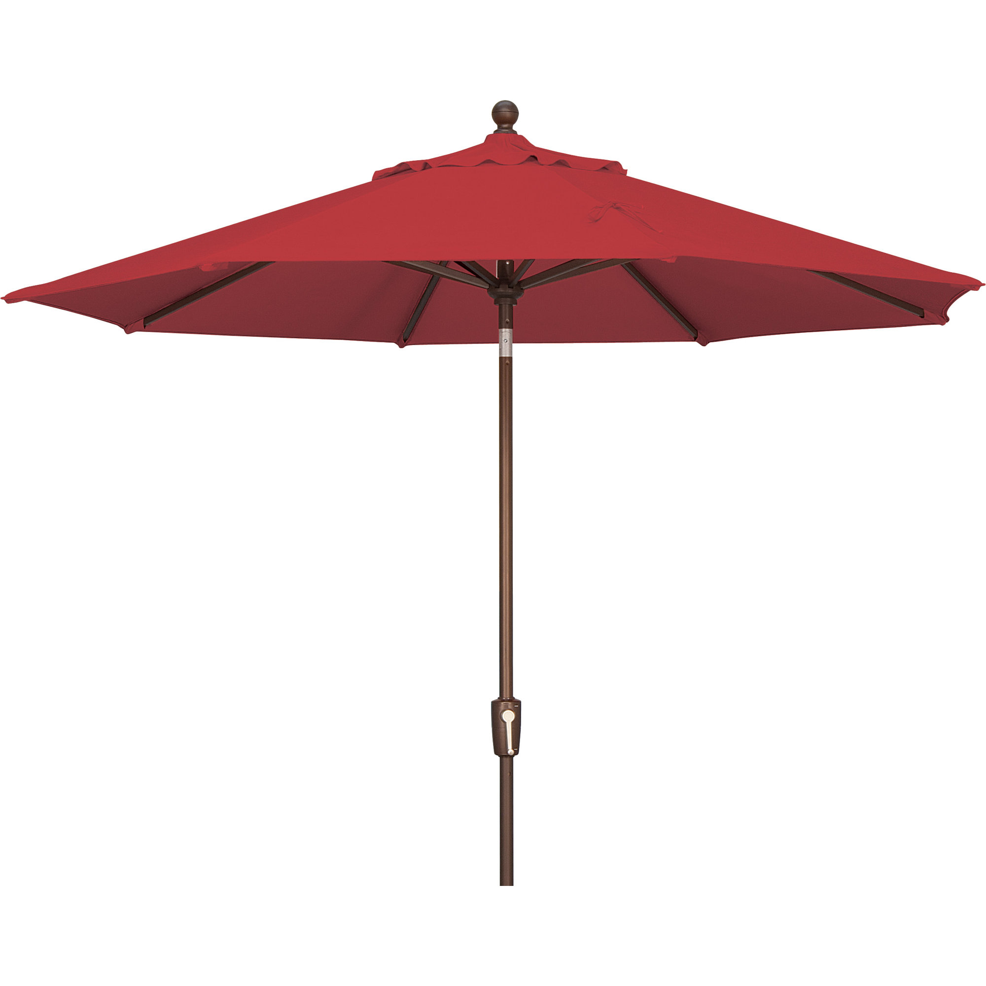 Canela 108'' Market Sunbrella® Umbrella, Canvas Jockey Red Sunbrella® Canvas, Bronze