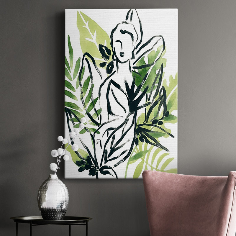 Carnet de croquis tropical I sur toile, H 36 po x l 24 po x P 1 po