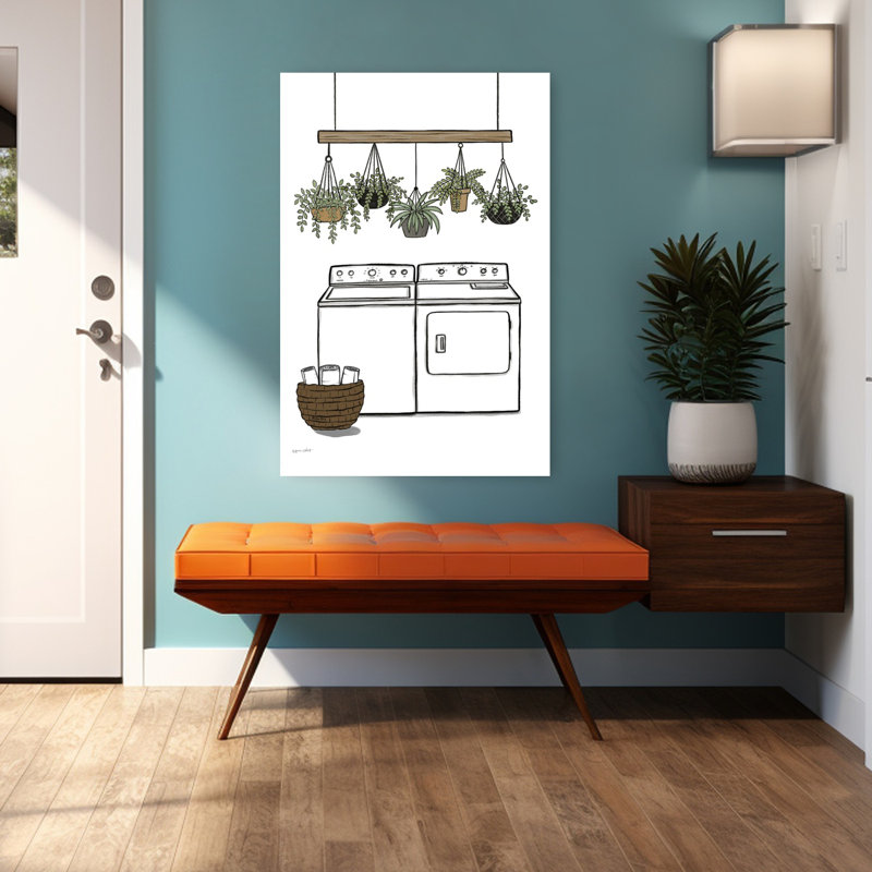 Plant Lady's Laundry Room, art contemporain, H 48 po x l 32 po