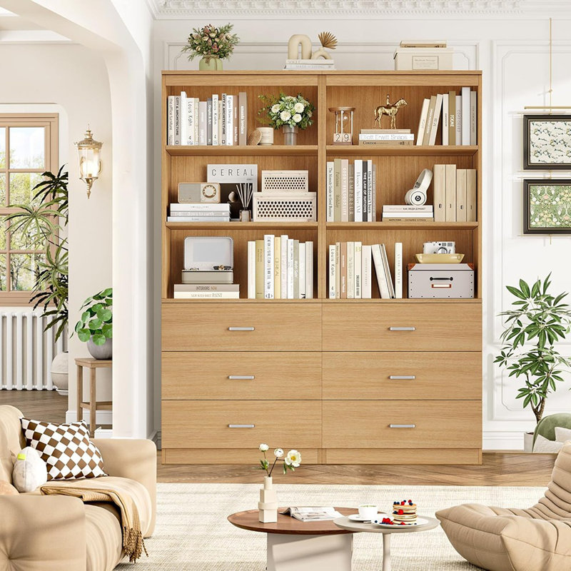 Bibliothèque en bois à 3 niveaux