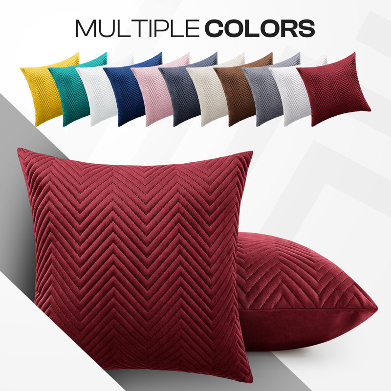 Square Scatter Cushion Cushion Cover, Burgundy