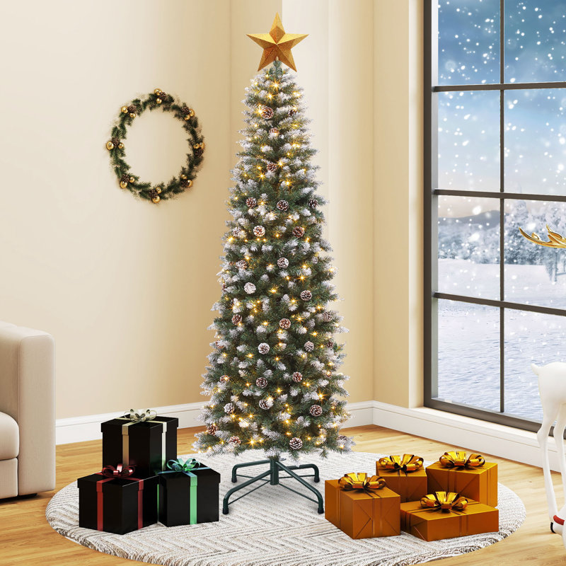 Arbre de Noël 7,5 pi avec lumières réglables, H 7,5 pi