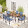 Sutiya 6 - Person Metal Patio Dining Set with Rectangular Table