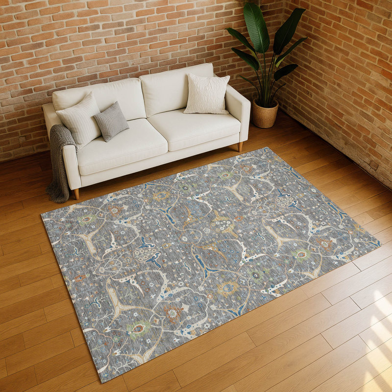 Tapis intérieur / extérieur lavable à la machine Brenden ACN2250 Global, Rectangle 5 pi x 7 pi 6 po