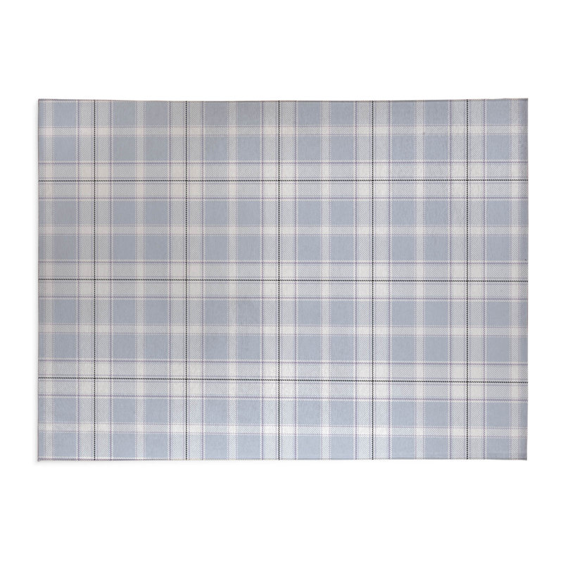 Tapis de bureau Billy Tartan, Bleu, L 3 pi x L 2 pi