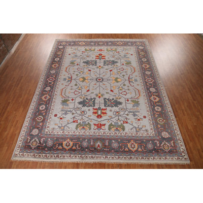 Handmade Grey Oushak Large Oriental Rug 12x15