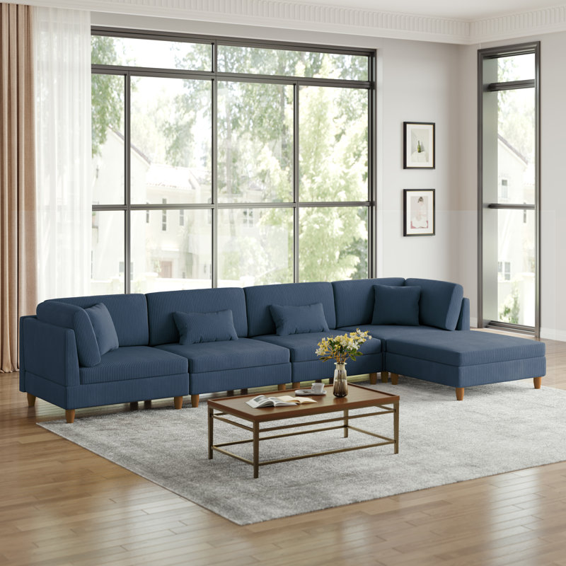 4 Seater Corduroy Corner Sofa 