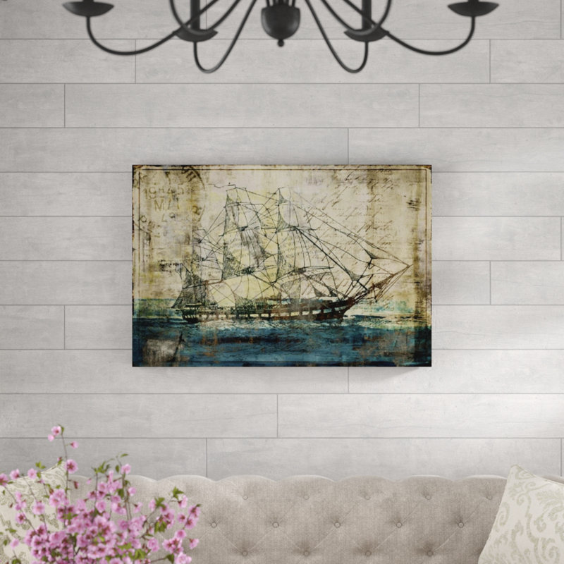 «Sea Memoirs» par Chelsea Art Studio - impression, H 40 po x l 60 po x 1,5 po, Extérieur
