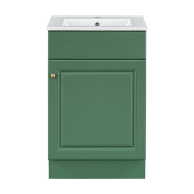Meuble-lavabo de 20 po avec lavabo, noir. Organisateur d'armoire. Trou de robinet pré-percé dans le lavabo en céramique. Tablette de porte et tablette réglable. Meuble-lavabo noir. Lavabo. Trou lisse et surface imperméable. Silencieux