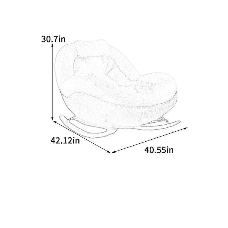 Chaise berçante ergonomique et minimaliste