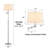 Aleinah 64.5'' Adjustable Height Swing Arm Floor Lamp-481366918
