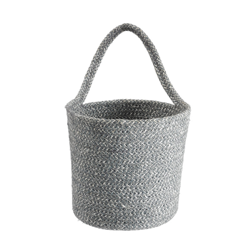 Panier en jute Berkey, H 7 po x l 6,5 po x P 6,3 po, Ardoise