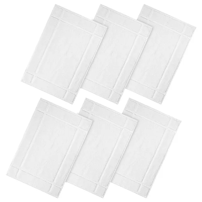  1350 GSM 100% Cotton Solid Bath Mat for Bathroom Floor, White, 1" H x 24" W x 17" D