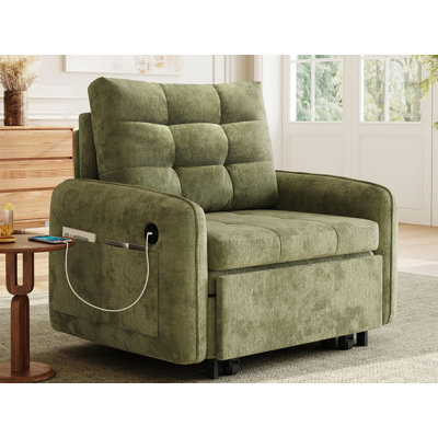 Fauteuil-lit convertible 42 po 3-en-1 avec USB et convertible 42 po