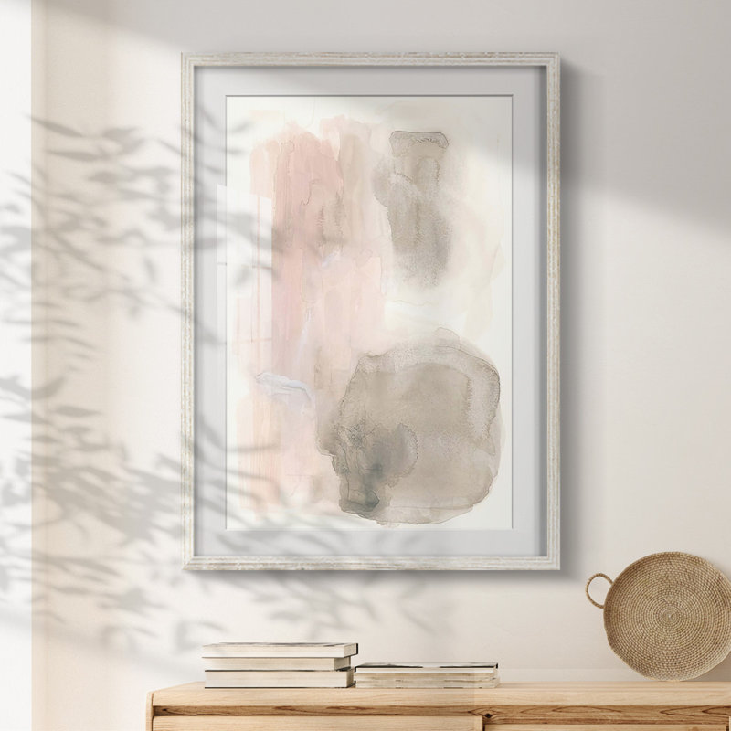 Rose stalagmite II - impression encadrée, H 25,5 po x l 17,5 po, Blanc