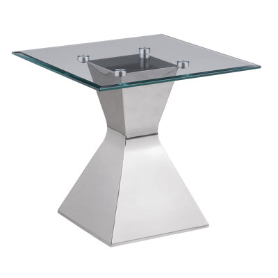 Table de bout en acier inoxydable Unaisah