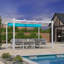  Pergola rétractable d'extérieur 10 pi x 13 pi mauve avec abat-jour pare-soleil en métal pour abri de jardin en métal-110725165