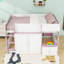 Lit mezzanine double avec armoire, échelle et garde-corps-250312109