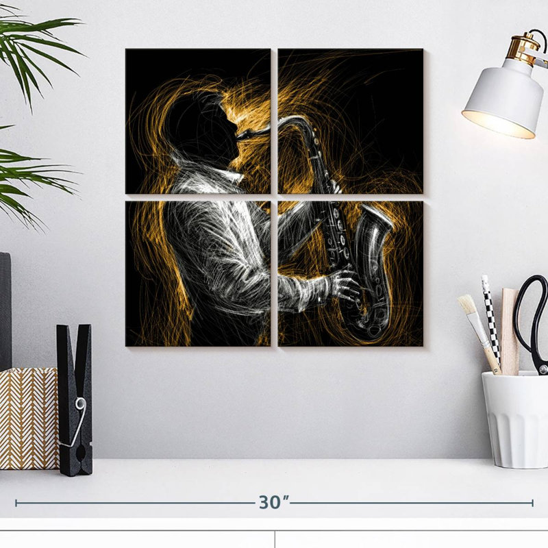 Abarca Saxophone Solo, 18'' H x 18'' W
