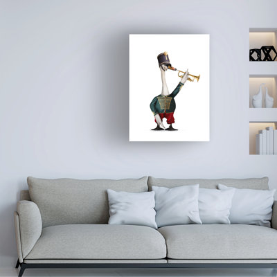 Art mural sur toile tendue - art mural John Hovenstine «Trumpeter Duck» pour le salon, la chambre à coucher ou le bureau - 18 x 24