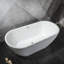 Baignoire de trempage autoportante en acrylique avec trop-plein et drain chromés, pieds autonivelants, tuyau flexible, installation facile