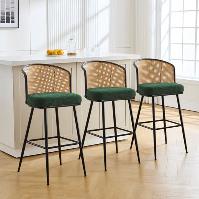 Tabouret de bar et de comptoir rembourré Cane