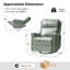 Medlin 31''W Transitional Faux Leather Dual Motor Swivel Rocker Recliner with USB Ports-1848657021