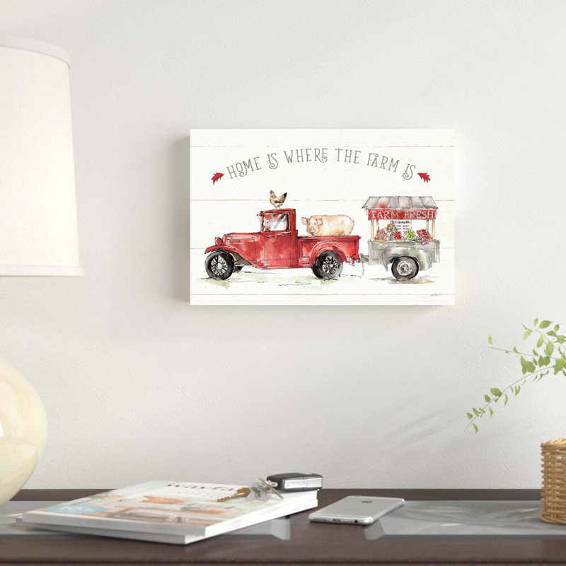 «Country Life I» par Anne Tavoletti - reproduction d'art sur toile tendue, H 8 po x l 12 po