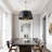 8-black round adjustable iron pendant light