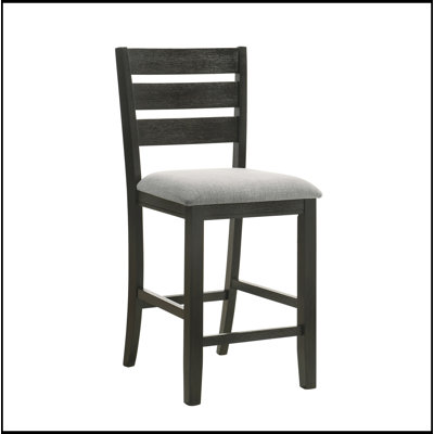 Ensemble de 2 tabourets de bar de style contemporain à finition grise