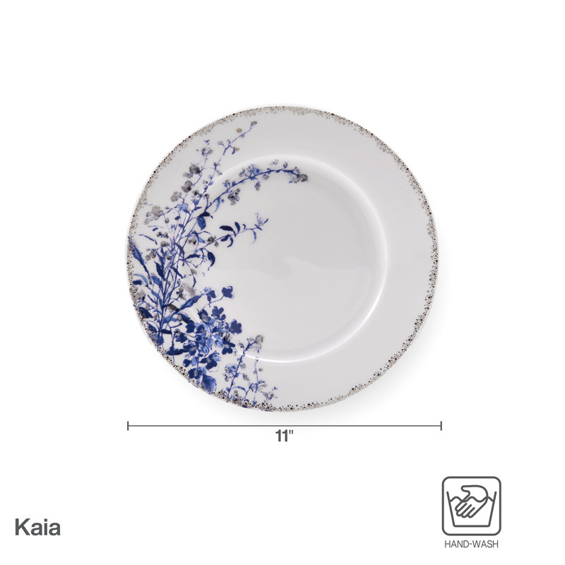 Assiettes plates 11 po Mikasa Kaia Platinum