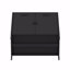 Armoire d'appoint moderne en acier de 32 po avec 3 tablettes réglables noires Naomi-1777674647