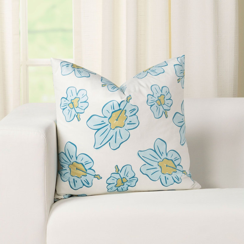 Floral Throw Pillow, 16" x 16"