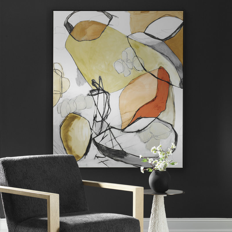 «Uttermost Charcoal improvisation», art abstrait encadré