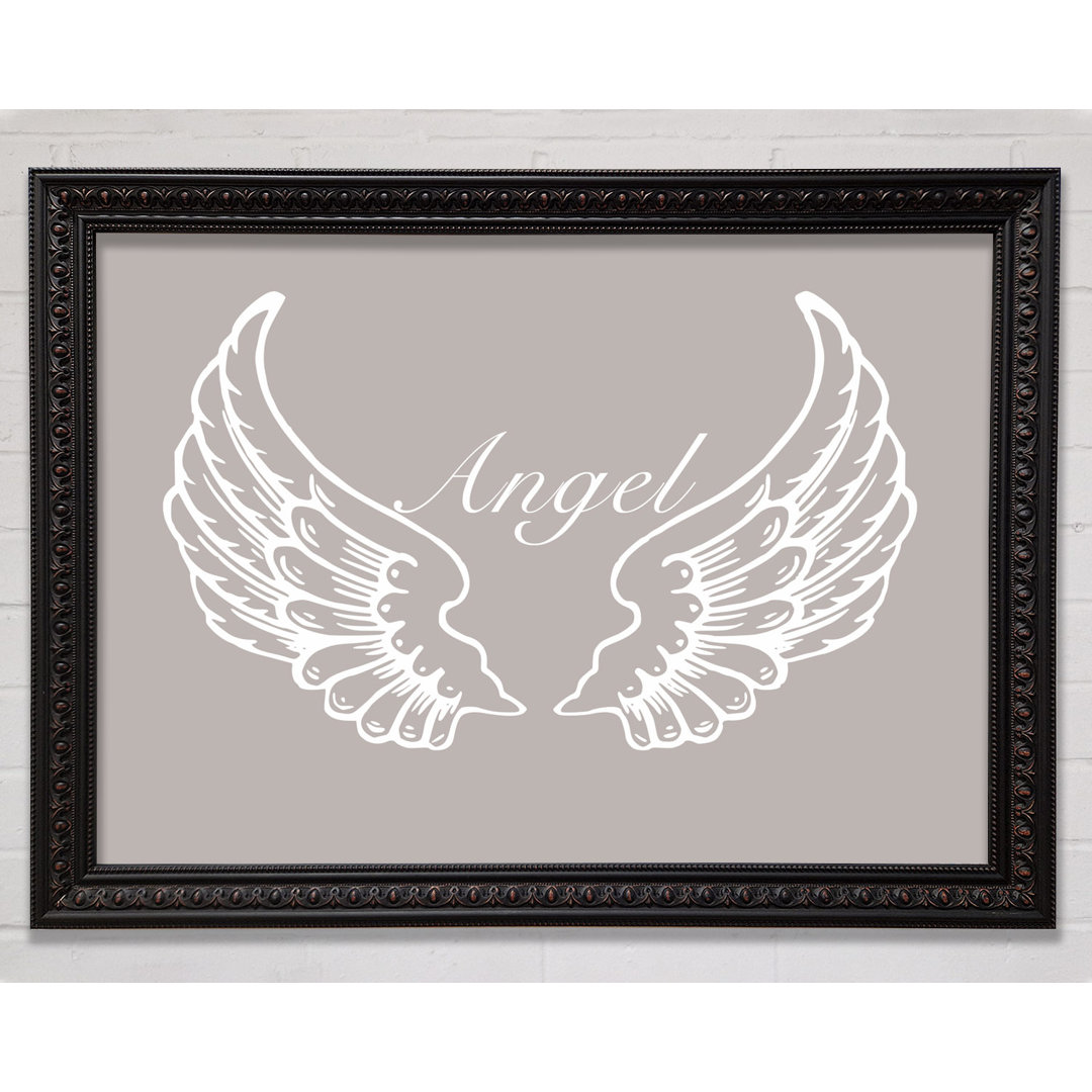 Patch Angel Wings-Closed Corner Frame Kunstdruck