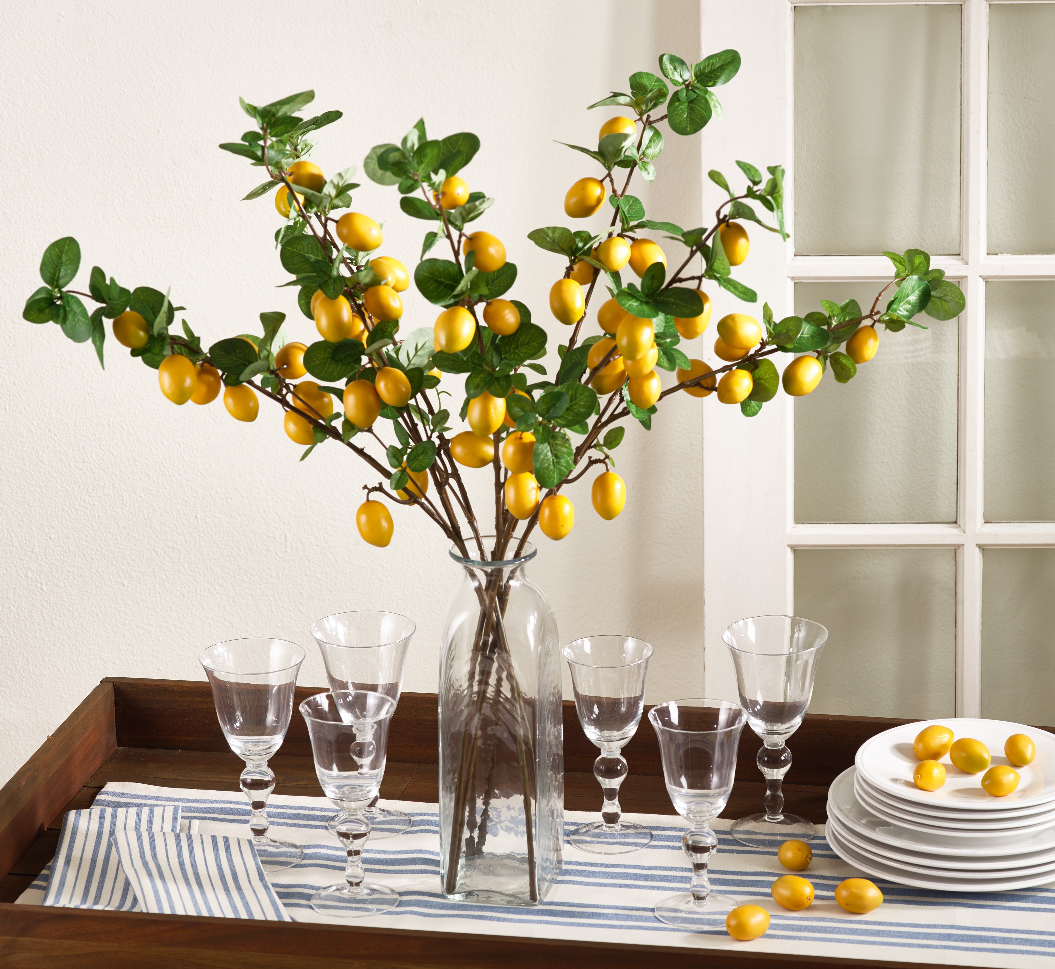 August Grove® 4 Piece Citrus Charm Lemon Branch & Reviews | Wayfair