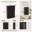 Combo armoire murale 24 po avec porte à fermeture douce, finition chêne foncé, organisateur de rangement de salle de bain 2 pièces avec tablettes intérieures pour petits espaces