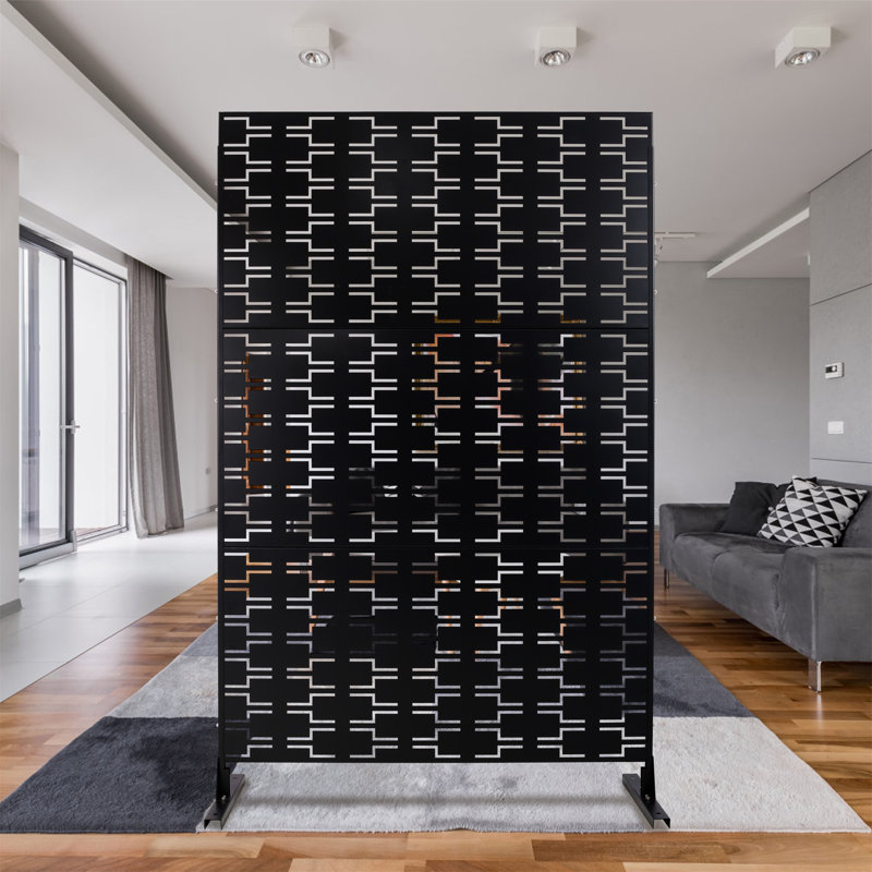 Écran d'intimité extérieur et intérieur H 76 po x l 48 po, Noir