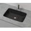 Lavabo de salle de bain encastrable en résine noire mate 23,6 po x 16,4 po Badeloft UB-01-MBLK-138186145