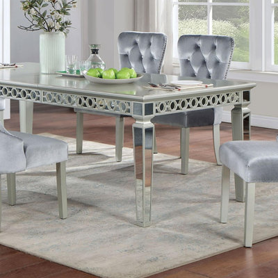 Table de salle à manger argentée