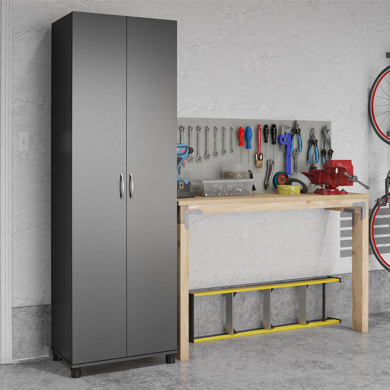 Armoire de rangement l 24 po Aleg, Noir