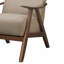 Chaise d'appoint rembourrée en tissu avec accoudoirs courbés, brun clair-2104778278