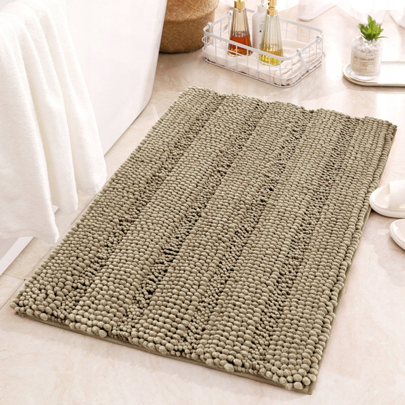 Chenault Soft Chenille Bathroom Rug, 16" W x 24" L, Sand