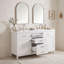 Meuble-lavabo double avec tablette réglable et tiroirs